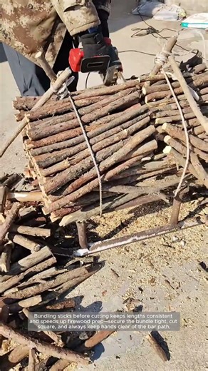 Bundled Firewood: Fast Cutting, Clean Stacking