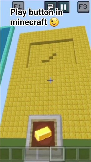 play button in minecraft #play #bedrock |\\/| #minecraft