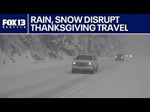 Rain and snow disrupt Thanksgiving travel | FOX 13 Seattle