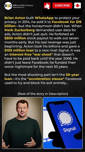 He Left $850M To Kill Facebook.#entrepreneur #businessstrategy #whatsapp #signal