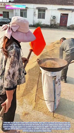 Harvest and Storage: How Traditional Funnel Techniques Transform Bulk Grain into Bagged Harvests