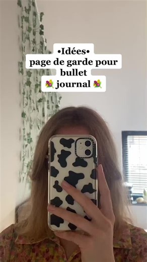 Idées de pages de garde pour bullet journal