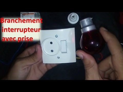 switch connection with plug - branchement interrupteur avec prise