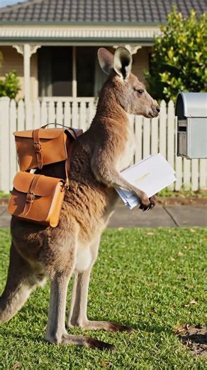 Kangaroo delivery mail but fail 🥺 #trending #ai #kangaroo