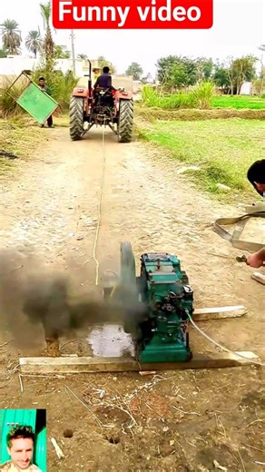 diesel engine start with the help of power ful man//diesel engine starting// Zeeshan Vloger//funny