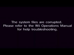 The System Files are corrupted Wii Error 🔥 ￼