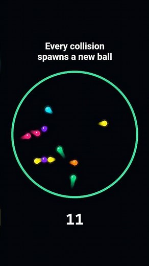The sound is so satisfying 🤯 Exponential growth illustrated in a bouncing ball simulation