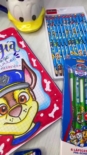 Creatividad en el marcado de cuadernos de Paw Patrol