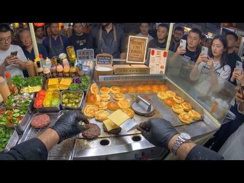 POV Livestream | Night Market Burger Build | Real-Time Street Food Action
