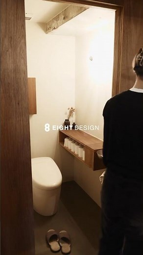 おしゃれなトイレ✨トイレットペーパーを収納できる棚を作りました！ #おしゃれな家 #おしゃれな部屋 #エイトデザイン #トイレ#おしゃれなトイレ#トイレ収納