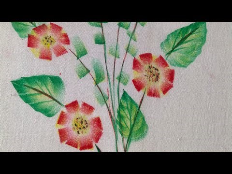 Part 1- Simple free hand painting tutorial for beginners #freehand #painting #easy #fabricpainting