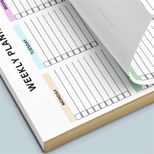 Weekly Planner Notepad: Colorful To-do List, 40 Tear-off Sheets - Etsy