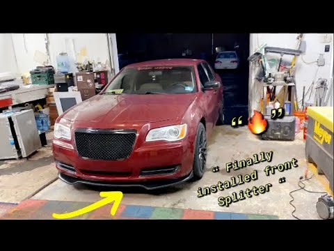 INSTALLED A FRONT LIP SPLITTER ON MY CHRYSLER 300 * SRT LOOK ? *