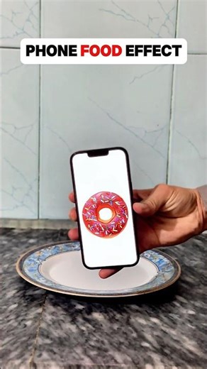 Phone Food Effect 🍩 #shorts #edit