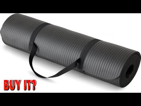 Amazon Basics 1 2 Inch Extra Thick Exercise Yoga Mat with Carrying Strap - B01LP0U5X0