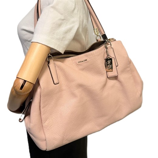 Coach Pink Leather Satchel Bag Soft Pebbled Shoulder Purse Multi Compartment Tote - Etsy