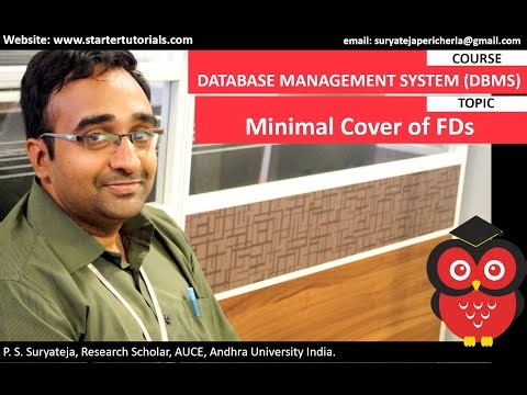 Minimal cover of FDs in DBMS with example