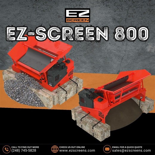 Big pile of dirt? Perfect.That’s exactly what the EZ-Screen 800 likes eating for breakfast. 😎