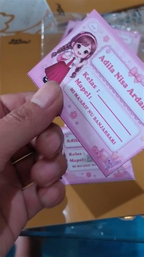 Stiker label buku pelajaran costum nama #video #stiker #label #buku #costumedesign #viral #shorts