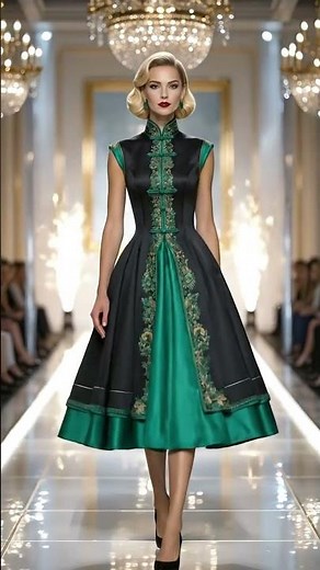 Retro Glamour Revival/Elegance in Motion/Vintage Muse on the Runway#RetroFashion#VintageCouture