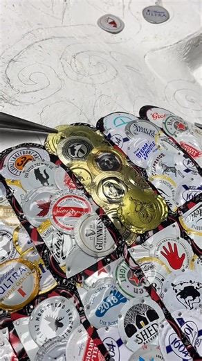 Episode 2: Capping the skull and mounting the entire piece on my studio wall! | JAM Bottle Cap Art