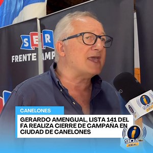 2.1K views | #EspacioContratado ️Este domingo sector 141 SER del FA realiza cierre de campaña en ciudad de Canelones con presencia del candidato Legnani. Este domingo se realiza el cierre de campaña, en la ciudad de Canelones, en La Criolla Tradición Oriental. De la misma participa el candidato del Frente Amplio, Francisco Legnani, varios artistas también participarán y el cierre estará a cargo de Damián Lescano. | 90.1 Fm Ideal | Facebook