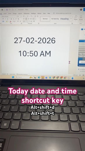 Today date and time shortcut key #shortcutkeys #windows #laptop