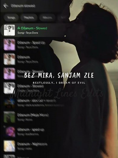 Teya Dora - Džanum (Lyrics) 🥀🌊 #Shorts #MidnightLines #Dzanum