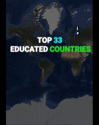 TOP 33 EDUCATED COUNTRIES IN 2025 #history #mapguide #geography #geographythroughmaps #edit