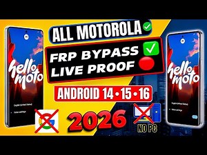 How to Bypass Google Account on Motorola Android 14/15/16 (2026 Method)