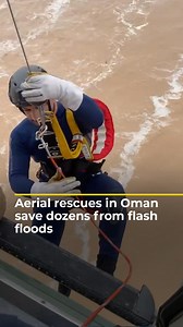 66K views · 1.2K reactions | Amidst severe flash floods in Oman, aerial rescues have saved at least 75 people, while the death toll has reached 18 since heavy rains hit the country on Monday. | Al Jazeera English | Facebook