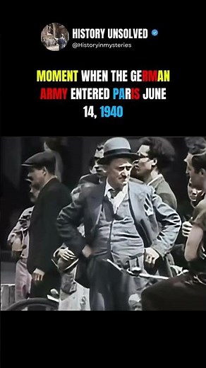 Moment When the German Army Entered Paris June 14, 1940 #ww2 #shorts