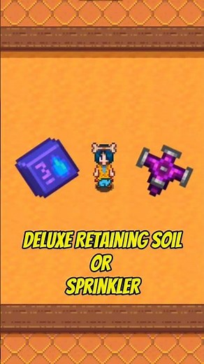 Use sprinklers or Deluxe Retaining Soil appropriately in Stardew Valley #shorts #stardewvalley