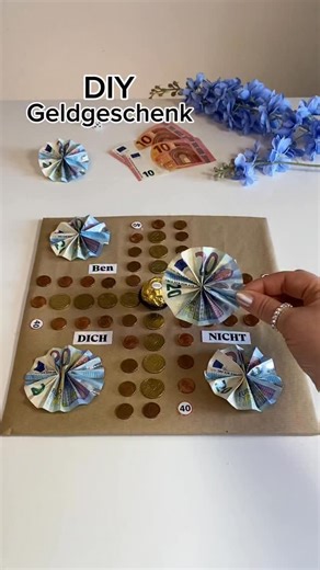 Karina Meine Kreativ Welt on Instagram: "DIY Geldgeschenk✨zum 40 Geburtstag #geldgeschenk #geburtstag #diy #einfach #doityourself"