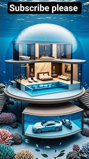 "Underwater Luxury House Build 😱🌊 | Ocean Dream Mansion Construction #aivideo #usashorts #americand
