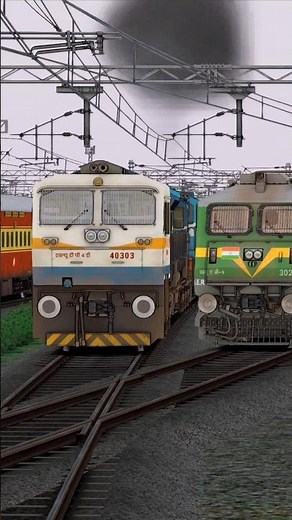 Indian WDPGD Locomotive Crash Bumpy Railroad Train Simulator Game #train #trainsimulator #traingame