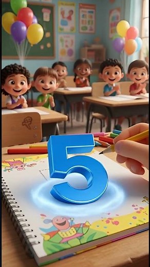 Number 5 for Kids ✏️ | 3D Pencil Tracing | Learn to Write & Count Number 5