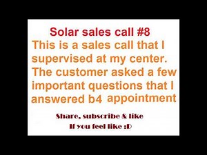 Solar Sales call #8 | Solar script | Solar training | Solar system | Perfect solar sales pitch