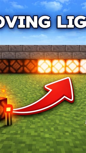 Moving Light in Minecraft 😱 Redstone #minecraft #minecraftshorts