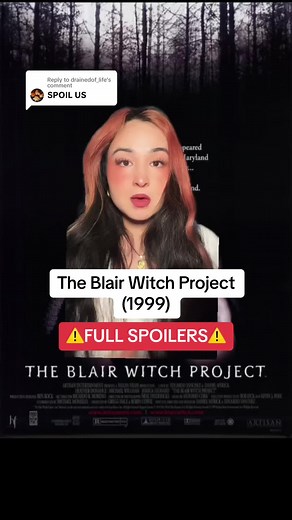 Replying to @drainedof_life Movie: The Blair Witch Project (1999) ⚠️FULL SPOILERS #horrormovie #movie #movierecommendation #horrortok #horrorstory #theblairwitchproject #scary