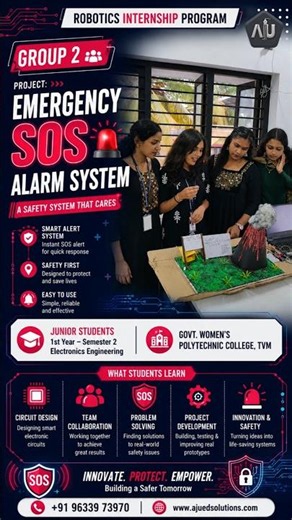 Group 2 | Emergency SOS Alarm System | Students Project | Electronics Engineering | AJU ED Solutions
