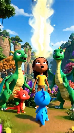 The Colorful Dragon Club #animals #dragon#cartoon #kids #shorts #shortvideo #animation #disney #fun