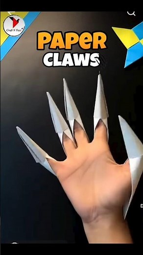 Make Wolverine Paper Claws 🖐️ at Home 😱 #shorts