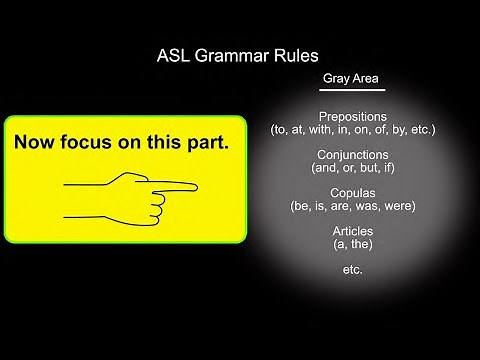 Word Order & Functional Words of ASL Grammar