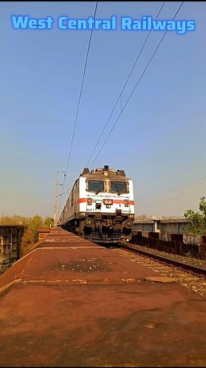 WAP 7 Express Train Crossing Panghata Bridge #wap7 #expresstrain #railway #wcr #panaghata #fbreels