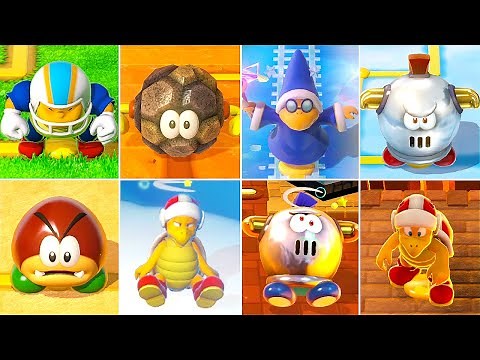 Super Mario 3D World - All Enemy Blockades (2 Player)