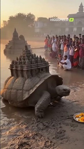 Divine Discovery! Turtle Found with Temple on Its Shell in India
