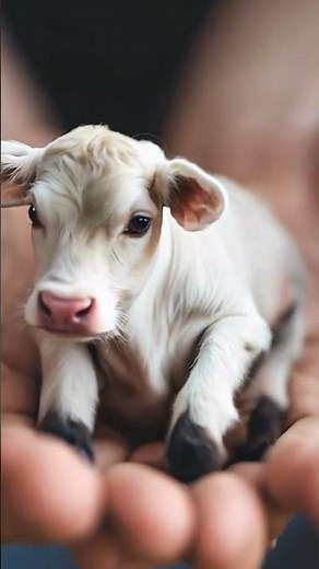 Tiny Cow That Fits in Your Hands – Absolutely Adorable! #cow #adorableandfunny #cute
