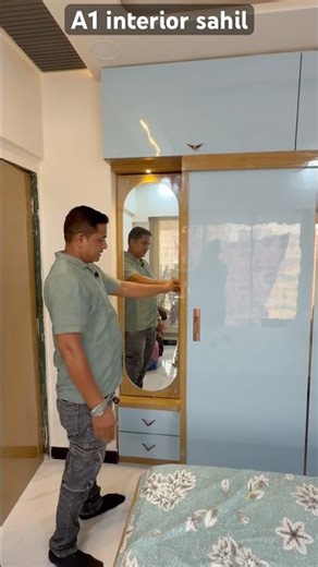 How to do bedroom wardrobe design !! #wardrobe #interiordesign #shorts #viral