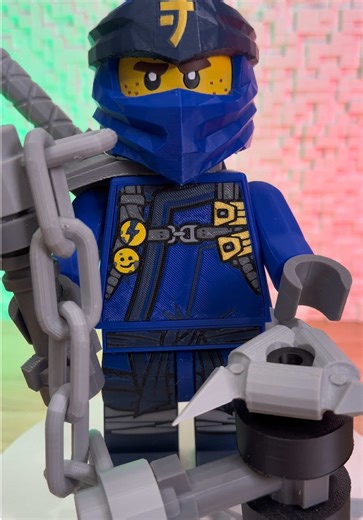 3d printed Ninjago Jay Lego #ninjago #jay #3dprinting #fyp #viral